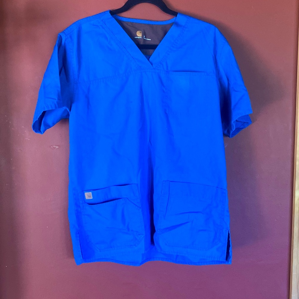 Carhartt Scrub Top, Royal Blue, Men’s Small
